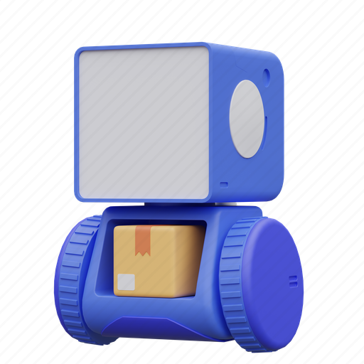 Robotic shipping delivery, robot, delivery, shipping, package, logistic, parcel 3D illustration - Download on Iconfinder
