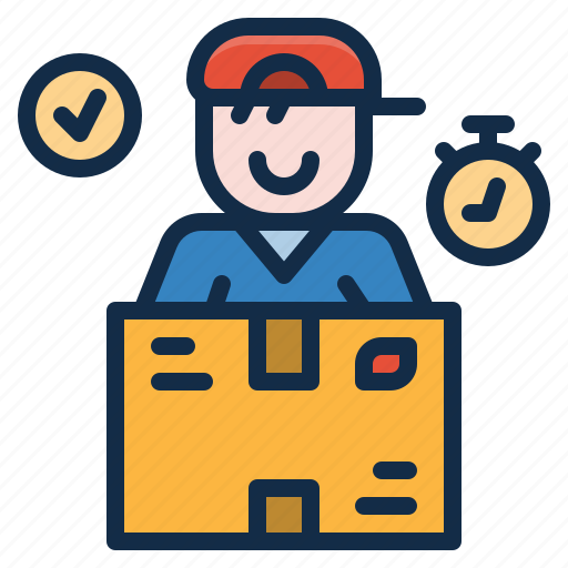 Box, delivery, logistic, man, package, service icon - Download on Iconfinder