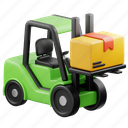 forklift, logistic, truck, cargo, package, vehicle, transport, delivery, box 