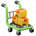 logistic, trolley, cart, box, shopping, ecommerce, package, delivery, cargo 