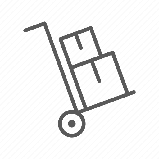 Shipping, package, trolley, box, logistics icon - Download on Iconfinder