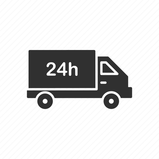 Delivery, shipping, twenty four hours, twenty four hours delivery icon - Download on Iconfinder