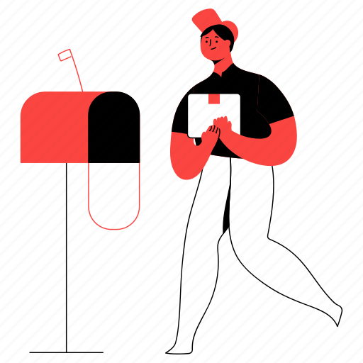 Delivery, mailbox, mail, logistic, box, package illustration - Download on Iconfinder