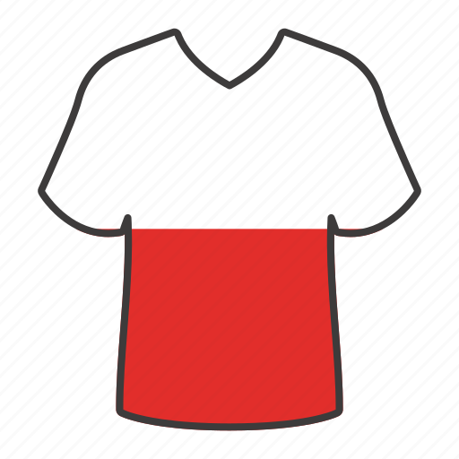 Poland, world, flag, country, national, shirt, flags icon - Download on Iconfinder