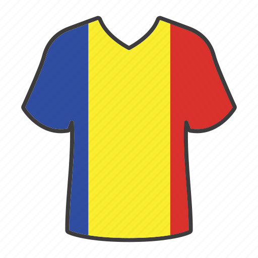World, flag, country, national, romania, chad, shirt icon - Download on Iconfinder