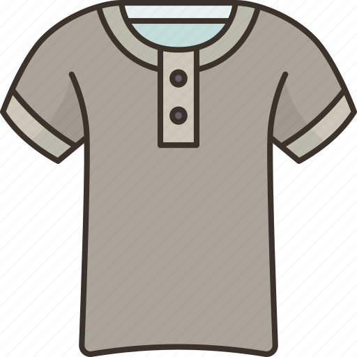Henley, shirt, fashion, casual, cotton icon - Download on Iconfinder