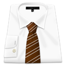 brown, shirt, tie