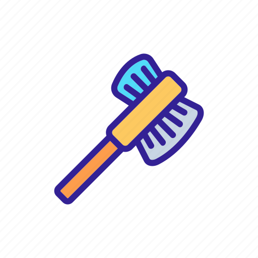 Brush, double, equipment, handle, shine, shoe, sided icon - Download on Iconfinder