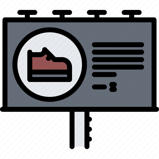 Billboard, advertising, boot, shoe, shoemaker, workshop icon - Download on Iconfinder