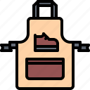 apron, boot, shoe, shoemaker, workshop