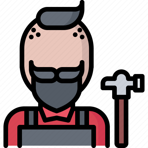 Man, hammer, shoemaker, workshop icon - Download on Iconfinder