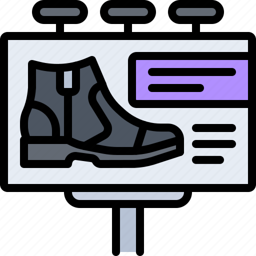 Shoes, billdoard, footwear, boot, clothes, shop icon - Download on Iconfinder