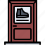 shoes, door, sign, signboard, footwear, boot, clothes, shop 