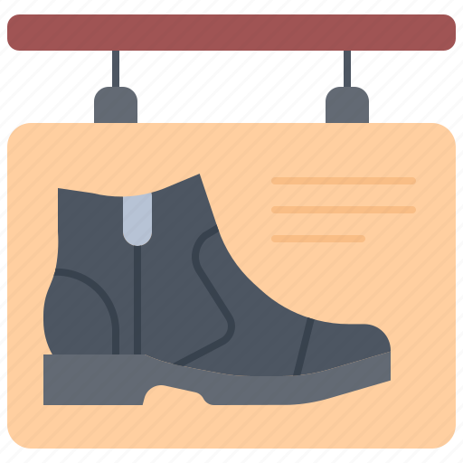 Shoes, sign, signboard, footwear, boot, clothes, shop icon - Download on Iconfinder