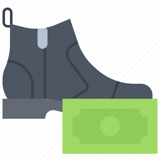 Shoes, money, purchase, footwear, boot, clothes, shop icon - Download on Iconfinder
