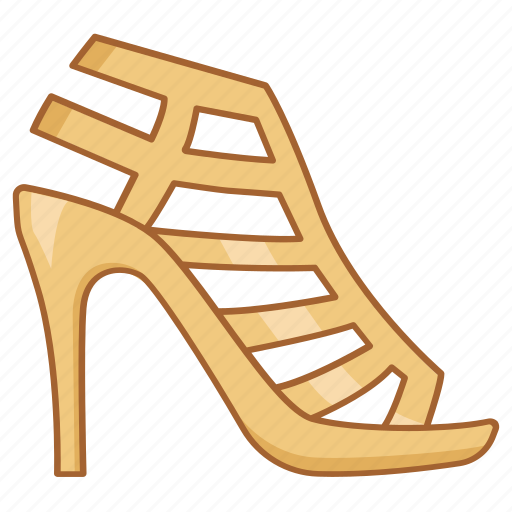 Gladiator, heel, high, ladies, leather, sandals, shoe icon - Download on Iconfinder