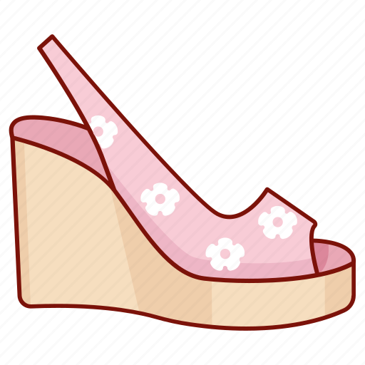 Casual, footwear, ladies, platform, sandal, shoe, wedge icon - Download on Iconfinder