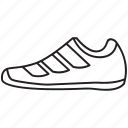 shoes, line, icon, velcro shoes, easy fastening, fully editable flat, vector icon, footwear, fashion