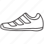 shoes, line, icon, velcro shoes, easy fastening, fully editable flat, vector icon, footwear, fashion 
