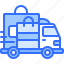 delivery, bag, truck, car, shop, store, commerce, ecommerce 