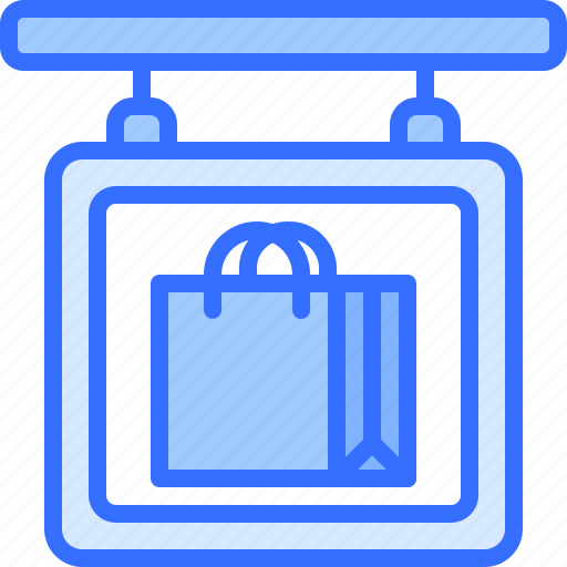 Bag, sign, signboard, shop, store, commerce, ecommerce icon - Download on Iconfinder