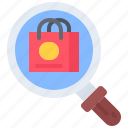 search, magnifier, bag, shop, store, commerce, ecommerce