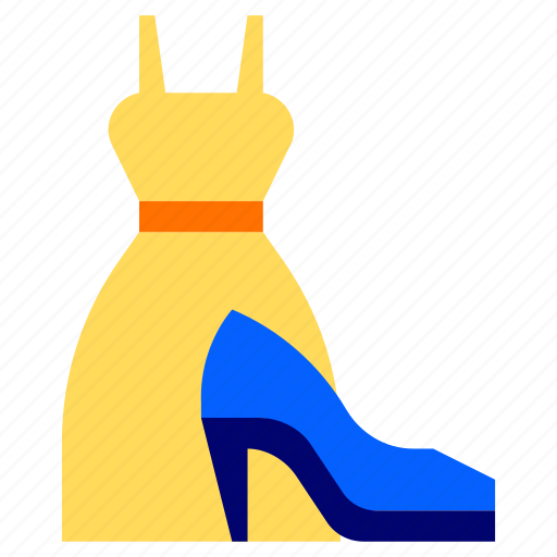 Female, wear, woman, high heels, clothes, dress icon - Download on Iconfinder