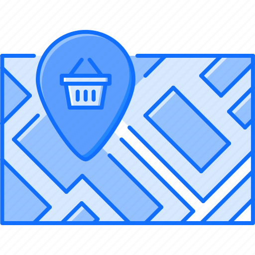 Basket, location, map, marker, pin, shop, shopping icon - Download on Iconfinder