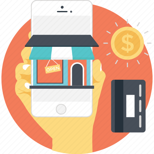 Buy online, mobile commerce, mobile shopping, online shopping, shopping app icon - Download on Iconfinder