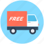 cargo, delivery van, free delivery, free shipping, logistics truck 