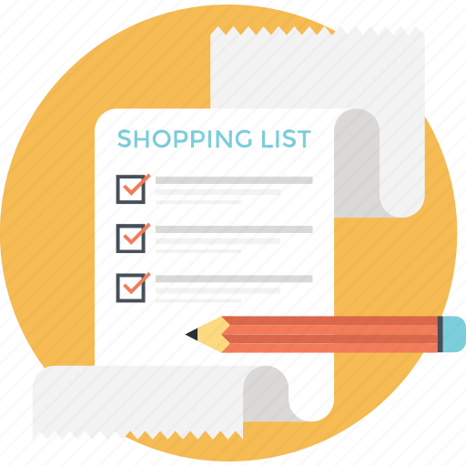 Checklist, grocery list, merchandise, shopping list, wish list icon ...