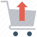 buy, cart, in arrow, product, shopping, shopping cart, trolley