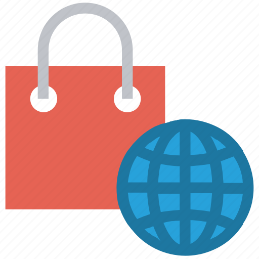 Bag, globe, map, plastic bag, shopper bag, shopping bag, tote bag icon - Download on Iconfinder