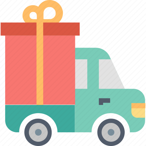 Delivery, box, gift, present, shipping, transportation, truck icon - Download on Iconfinder