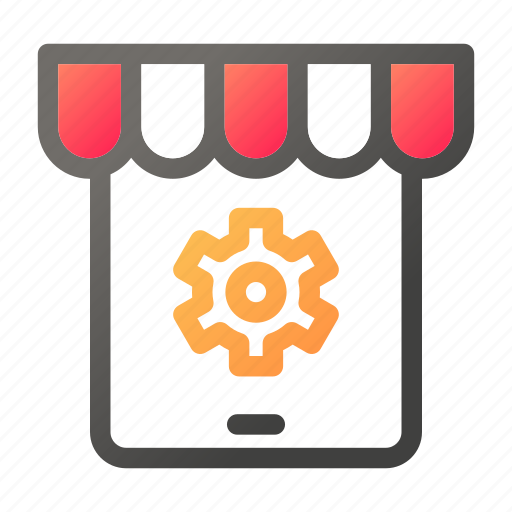 Cog, gear, market, shopping, store, tablet icon - Download on Iconfinder