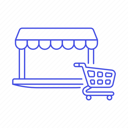 Awning, cart, laptop, online, purchase, shopping, shops icon - Download on Iconfinder