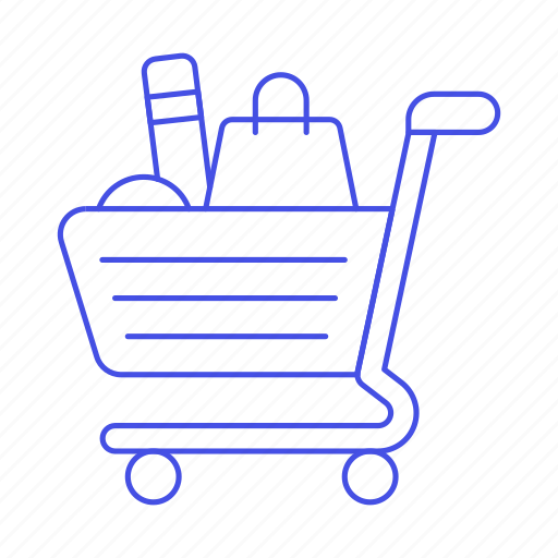 Bag, box, cart, carts, full, goods, product icon - Download on Iconfinder