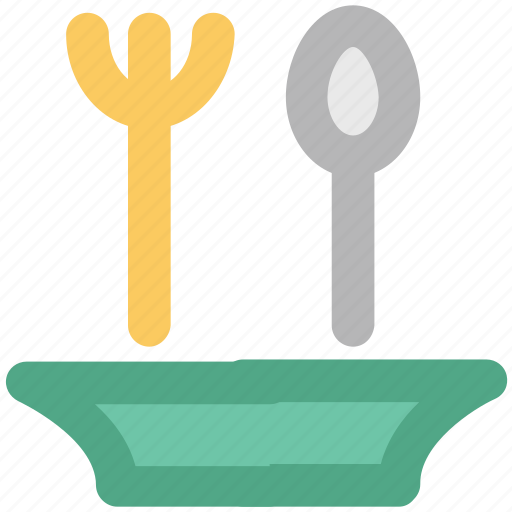 Dining, food serving, fork, plate, restaurant, spoon, tableware icon - Download on Iconfinder