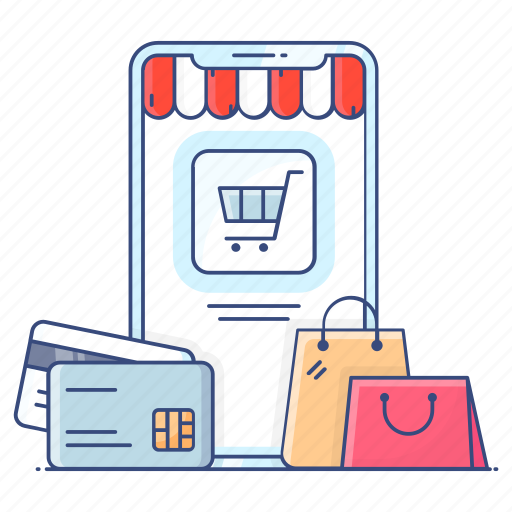 Ecommerce, shopping app, mobile shop, online shopping, eshopping, mobile shopping, e commerce icon - Download on Iconfinder