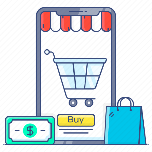 Mobile, shopping, shopping app, mobile app, online shopping, eshopping, mobile shopping icon - Download on Iconfinder