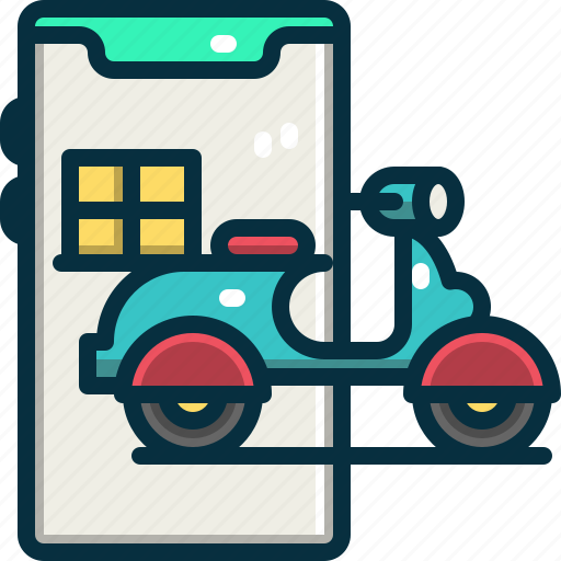 Mobile, app, shipping, delivery, smartphone, bike icon - Download on Iconfinder