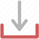 arrow symbol, direction, down, download sign, downloading, downward, web element