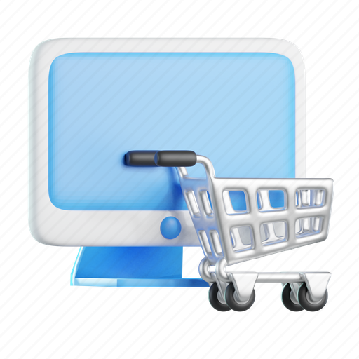 Shoping, online, shopping, store, commerce, grocery 3D illustration - Download on Iconfinder