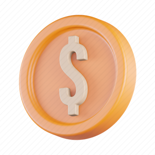 Coin, dolar, bitcoin 3D illustration - Download on Iconfinder