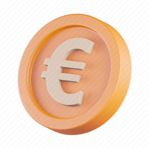 Coin, euro, sign, bitcoin, currency, finance, business 3D illustration - Download on Iconfinder