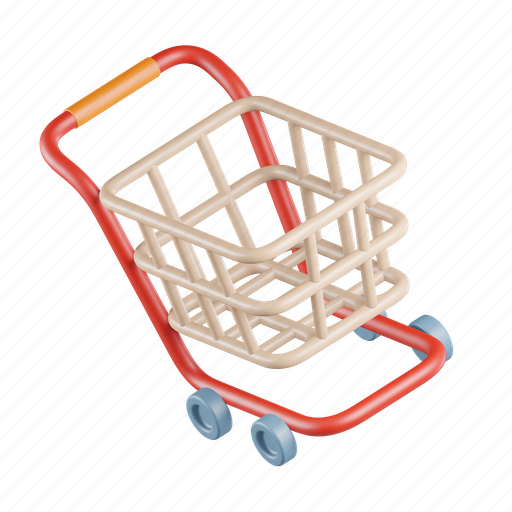 Cart, online, store, trolley, basket, ecommerce, buy 3D illustration - Download on Iconfinder