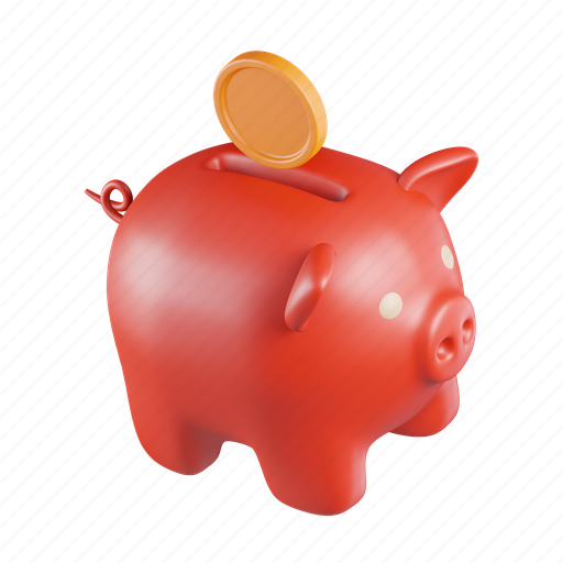 Piggy, bank, finance, business, saving, money, payment 3D illustration - Download on Iconfinder