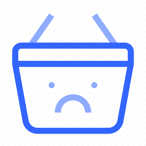 Basket, shopping, shop, sad, unhappy icon - Download on Iconfinder