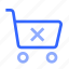 cart, shopping, shop, cancel, remove 