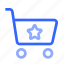 cart, shopping, shop, star, rate 